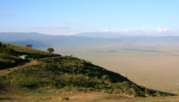 5877411 - view into ngorongoro crater, tanzania from the rim